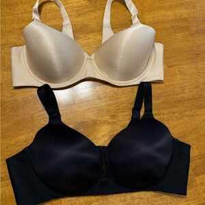 One Black & One Beige Vanity Fair Bra— size 44C